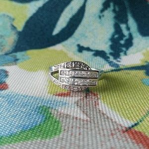 White Sapphire gemstone ring